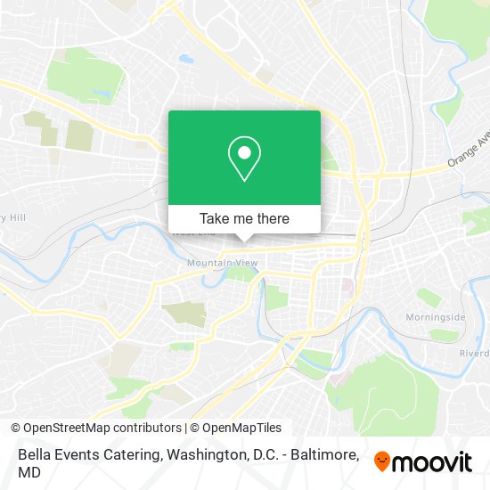 Bella Events Catering map