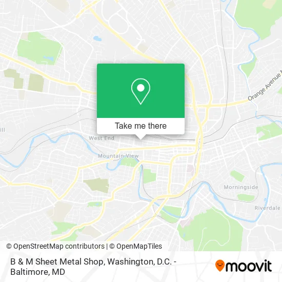 B & M Sheet Metal Shop map