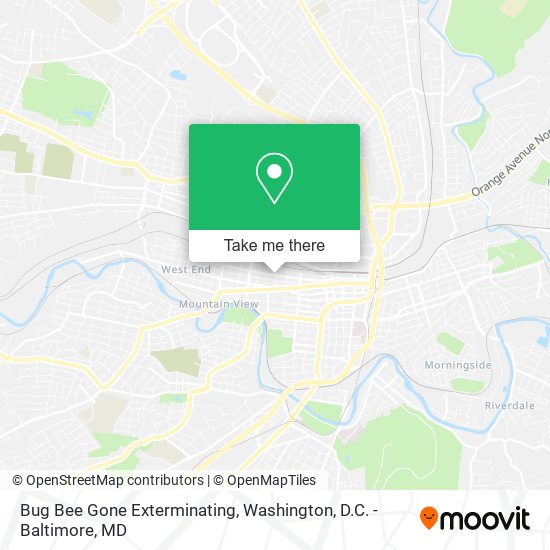 Bug Bee Gone Exterminating map