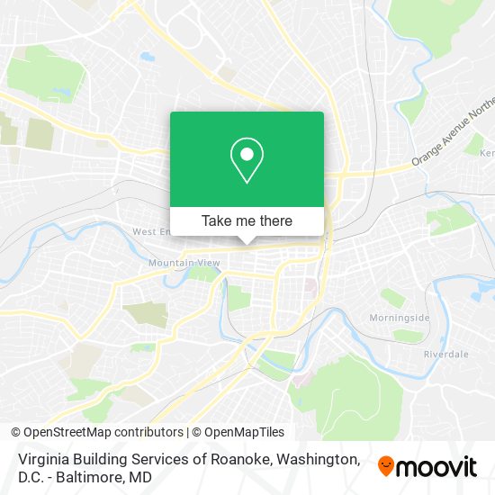 Virginia Building Services of Roanoke map