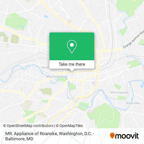 MR. Appliance of Roanoke map