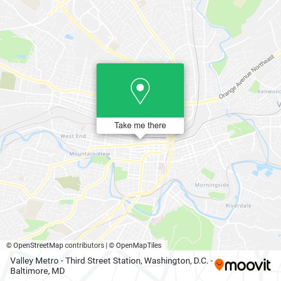 Mapa de Valley Metro - Third Street Station
