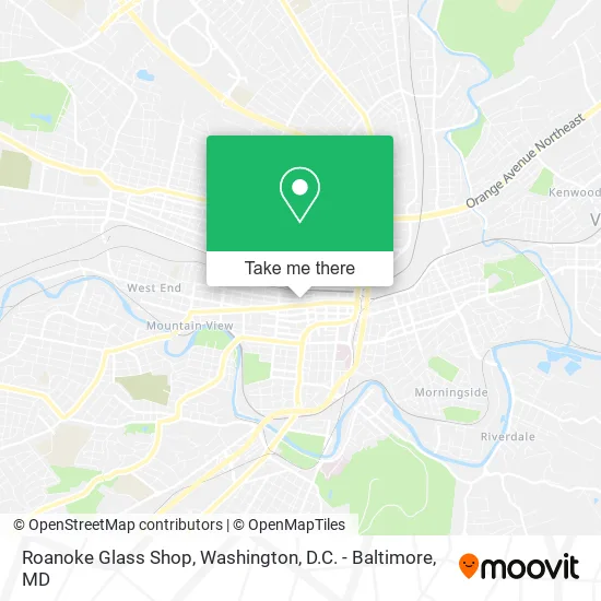 Roanoke Glass Shop map