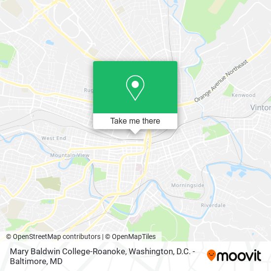 Mapa de Mary Baldwin College-Roanoke