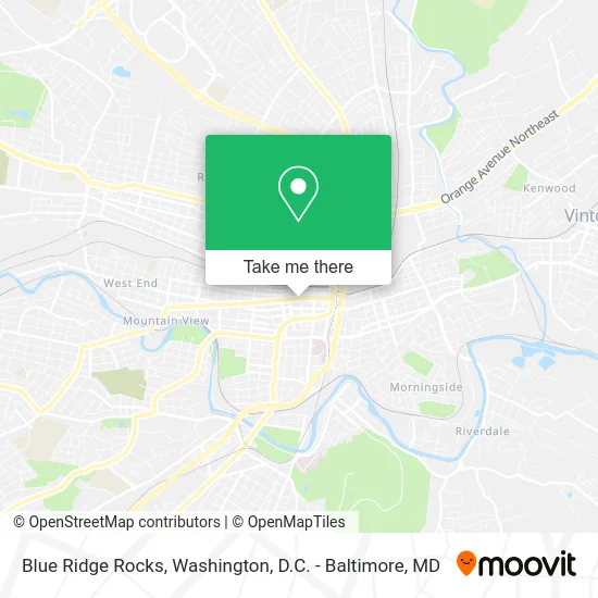 Blue Ridge Rocks map