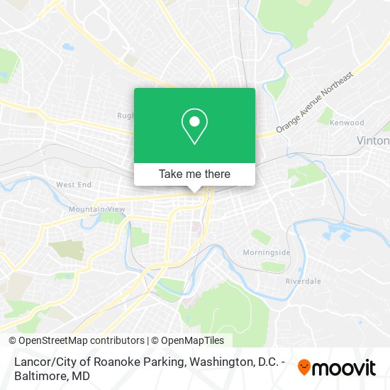 Lancor/City of Roanoke Parking map