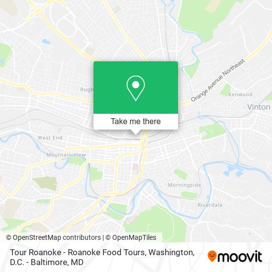 Tour Roanoke - Roanoke Food Tours map