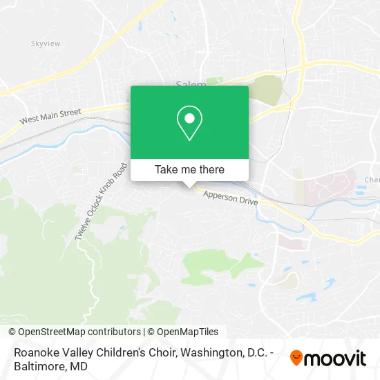 Roanoke Valley Children's Choir map