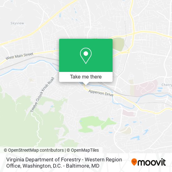 Virginia Department of Forestry - Western Region Office map