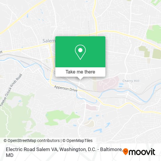 Electric Road Salem VA map