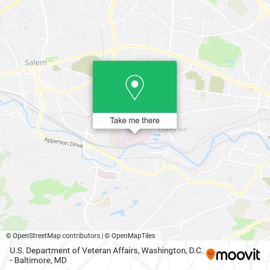 U.S. Department of Veteran Affairs map