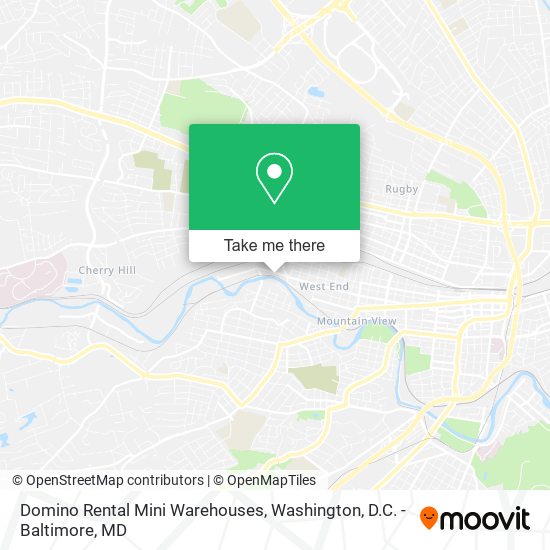 Mapa de Domino Rental Mini Warehouses