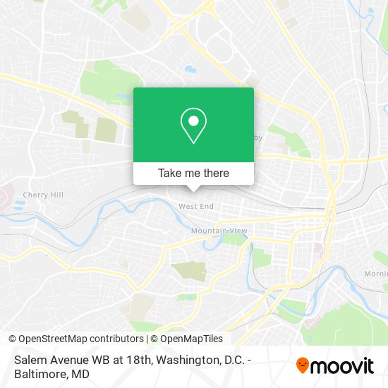 Salem Avenue WB at 18th map
