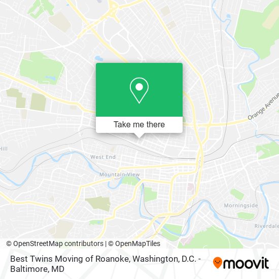 Best Twins Moving of Roanoke map