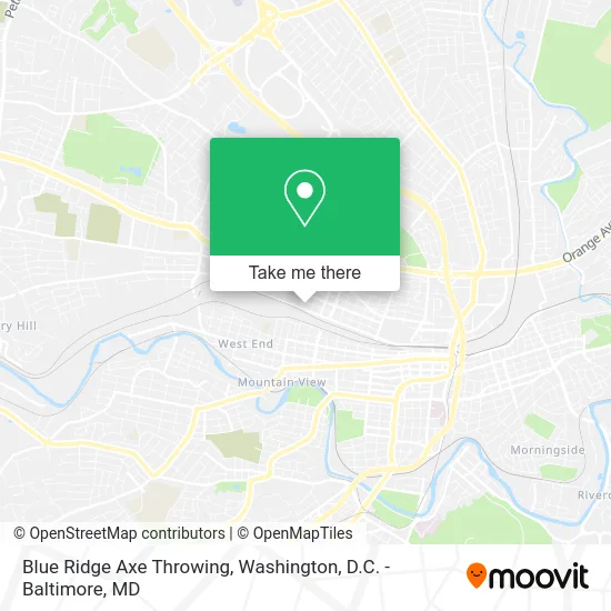 Blue Ridge Axe Throwing map