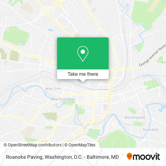 Mapa de Roanoke Paving