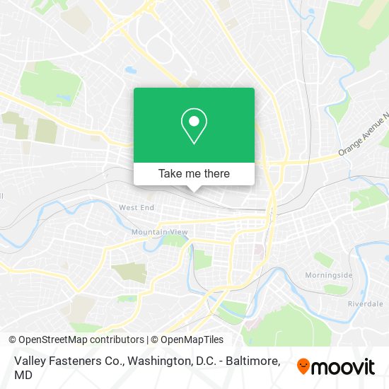 Valley Fasteners Co. map