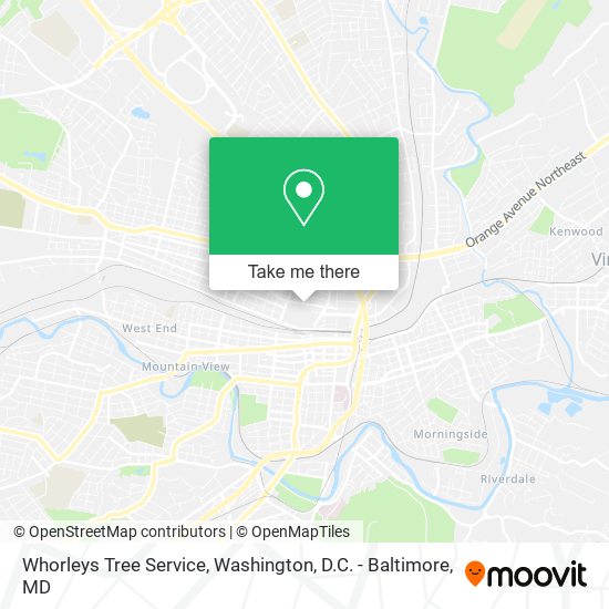 Whorleys Tree Service map