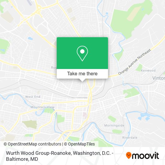 Wurth Wood Group-Roanoke map