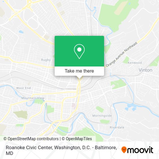 Mapa de Roanoke Civic Center