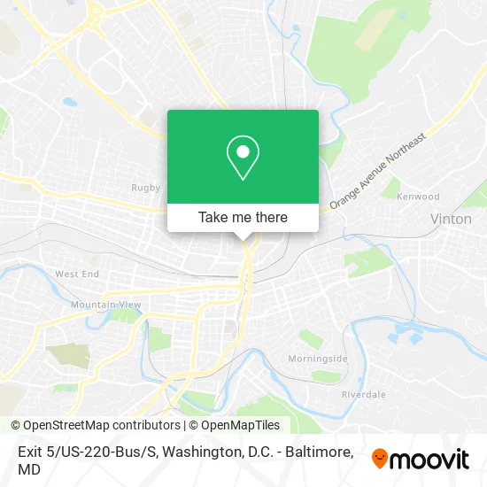 Exit 5/US-220-Bus/S map