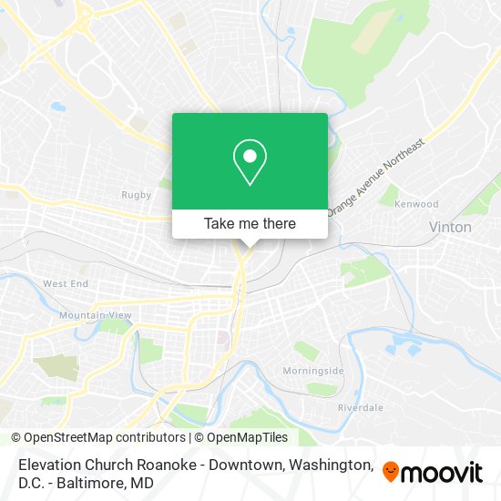 Elevation Church Roanoke - Downtown map