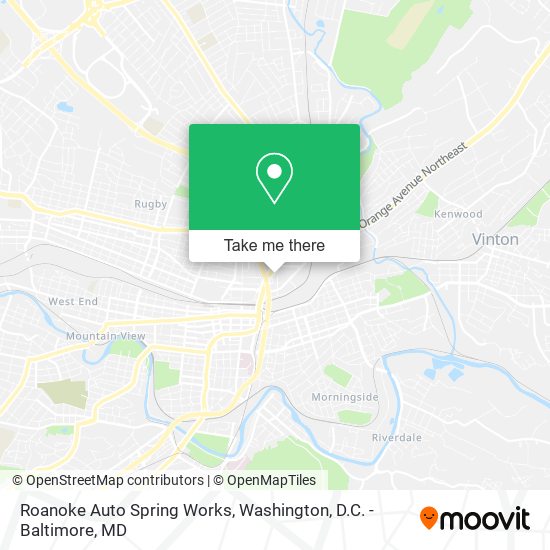 Mapa de Roanoke Auto Spring Works