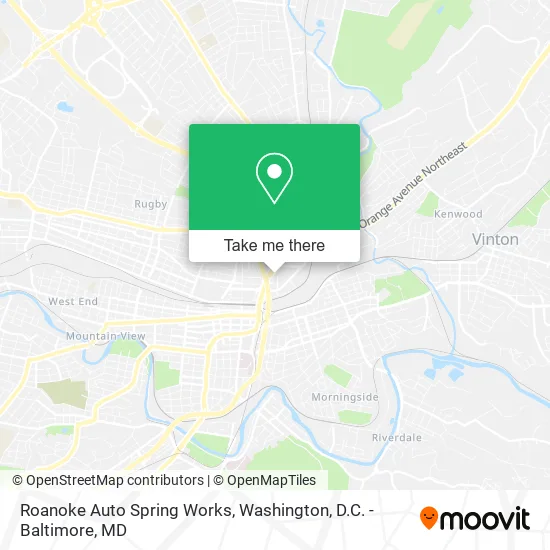 Mapa de Roanoke Auto Spring Works