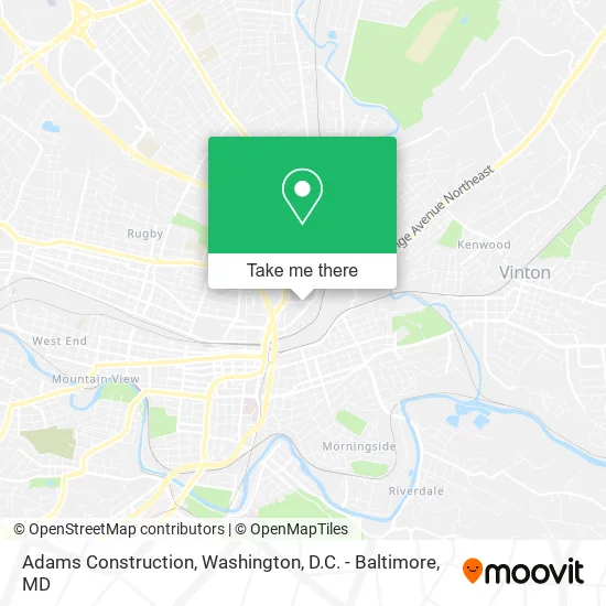 Mapa de Adams Construction