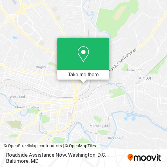 Roadside Assistance Now map