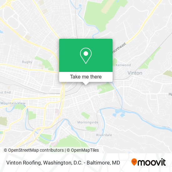 Vinton Roofing map