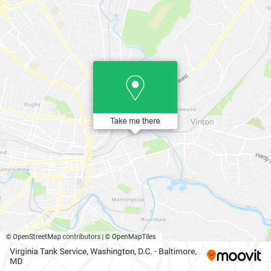 Virginia Tank Service map