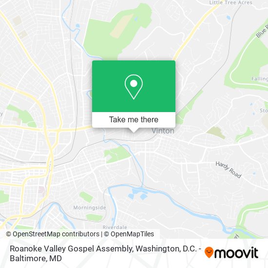 Mapa de Roanoke Valley Gospel Assembly