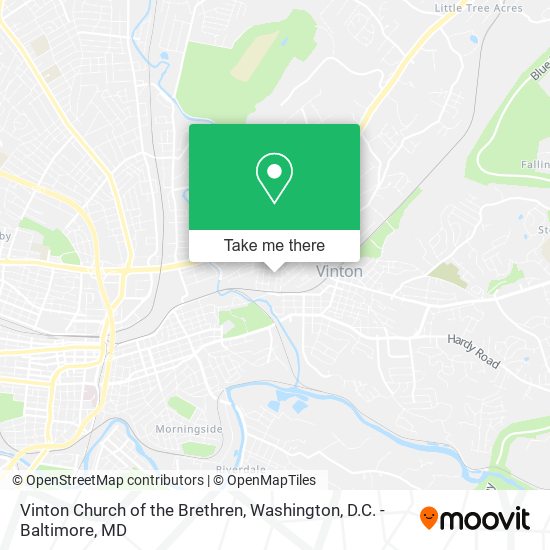 Vinton Church of the Brethren map
