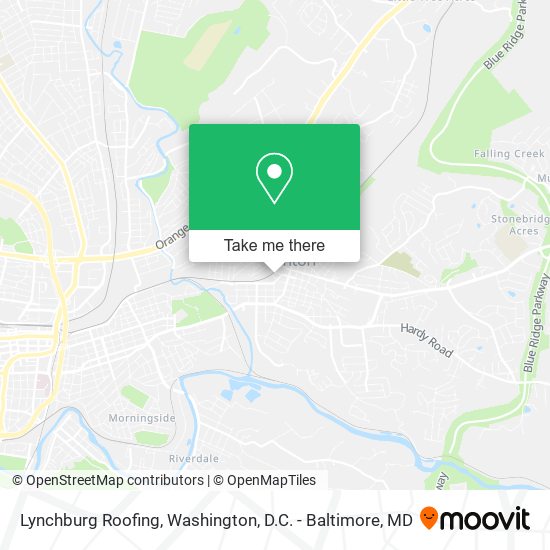 Lynchburg Roofing map