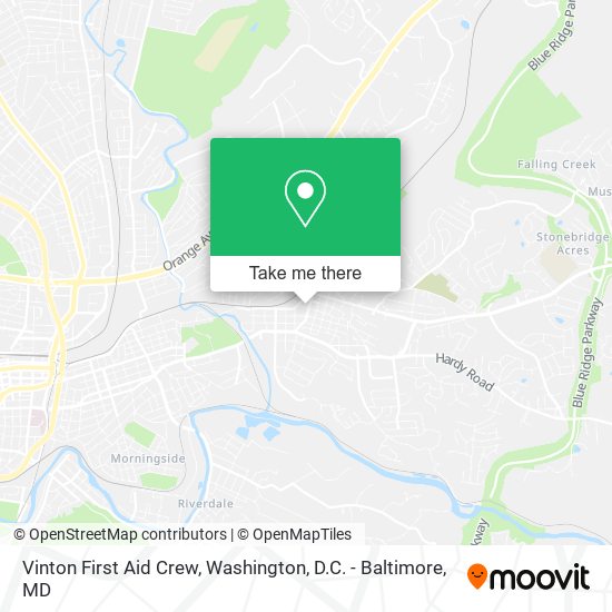 Vinton First Aid Crew map