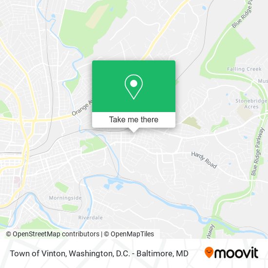 Town of Vinton map