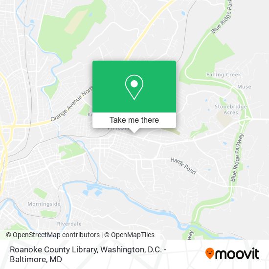 Mapa de Roanoke County Library