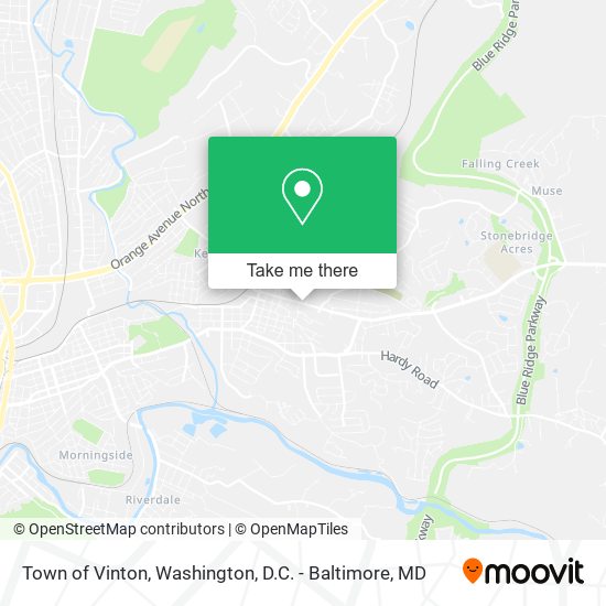 Town of Vinton map