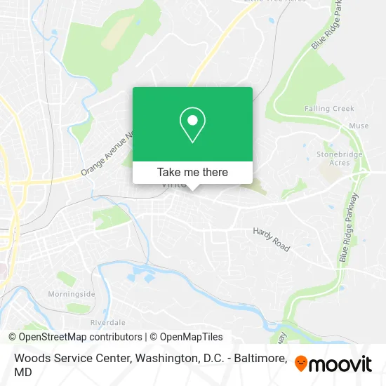 Woods Service Center map