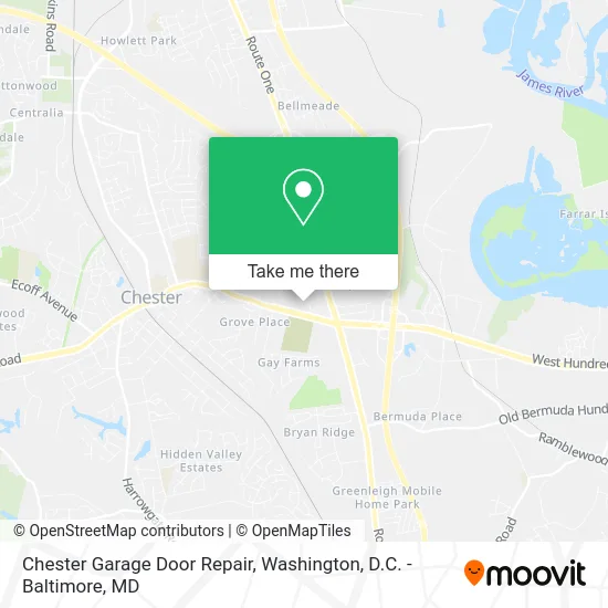 Chester Garage Door Repair map