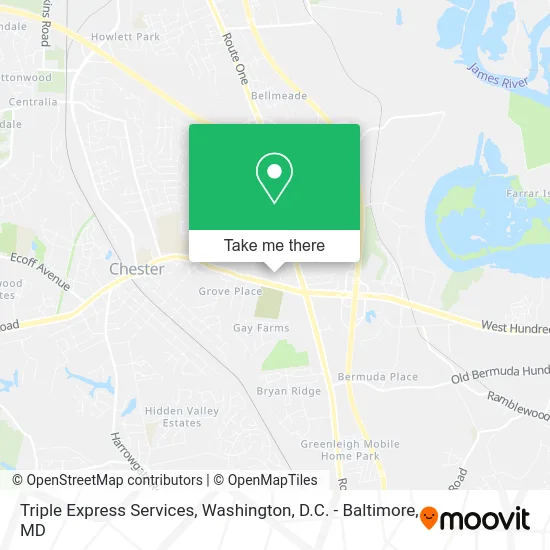 Triple Express Services map