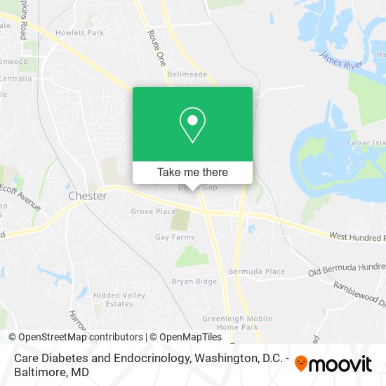 Care Diabetes and Endocrinology map