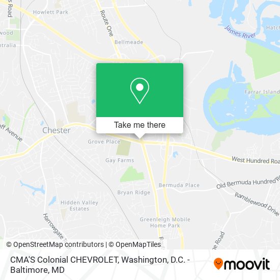 Mapa de CMA'S Colonial CHEVROLET