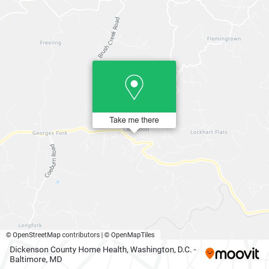 Dickenson County Home Health map