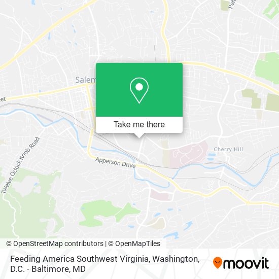 Mapa de Feeding America Southwest Virginia