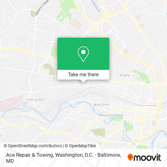 Ace Repair & Towing map