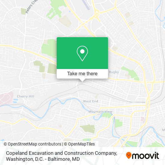 Copeland Excavation and Construction Company map