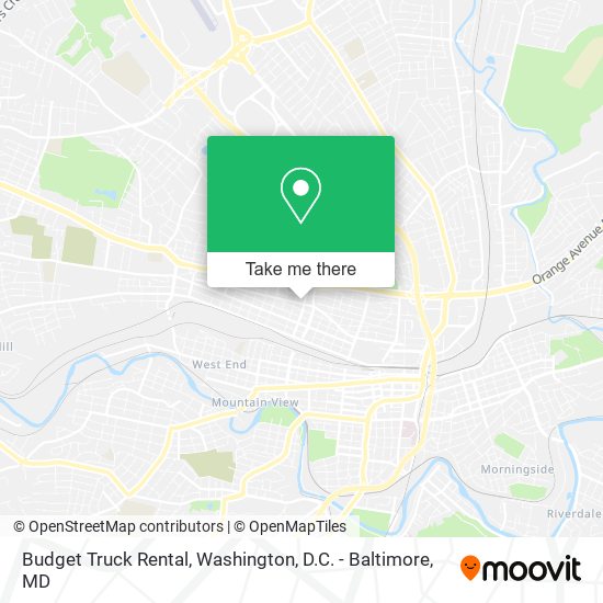 Budget Truck Rental map