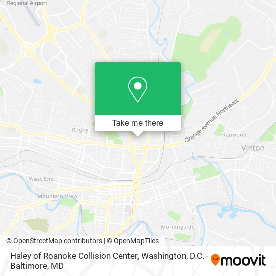 Haley of Roanoke Collision Center map